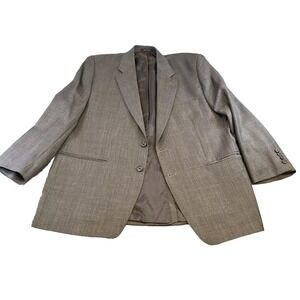 Lauren Ralph Lauren Men Blazer 100% Wool Grey Glen Check 44S Classic Business